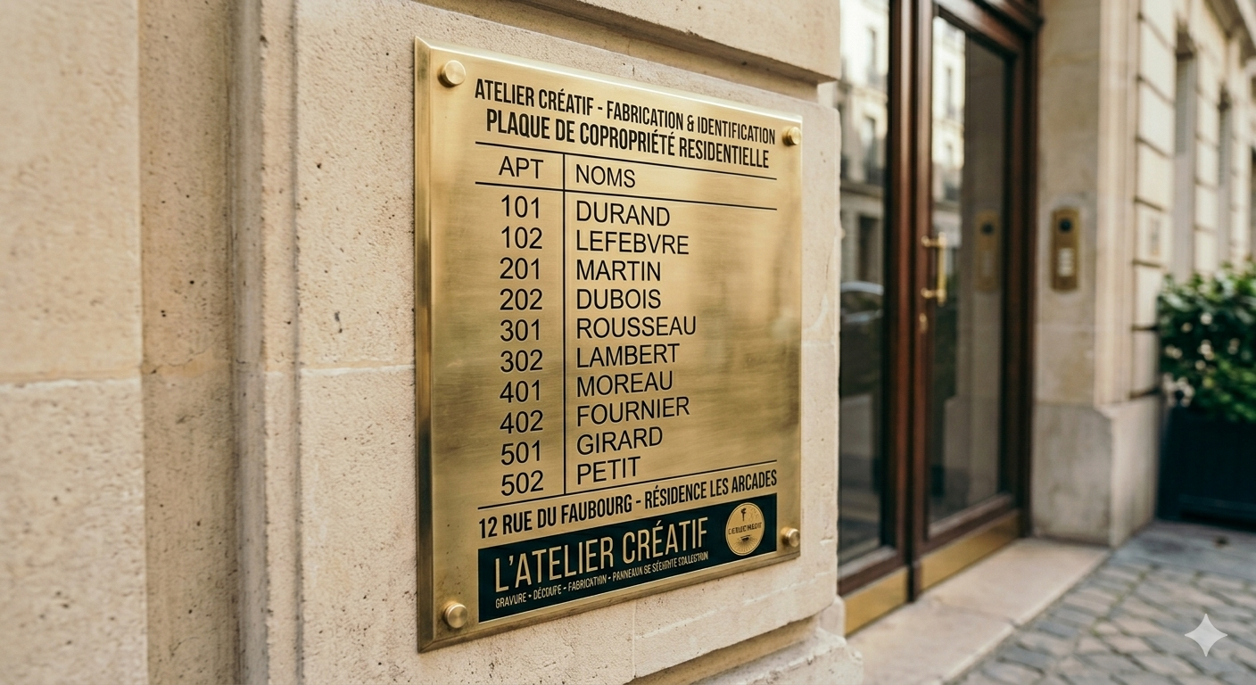 Plaque copropriété